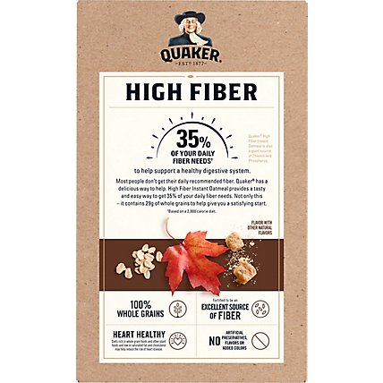 Quaker Select Starts High Fiber Oatmeal Instant Maple & Brown Sugar - 8-1.58 Oz - Image 6