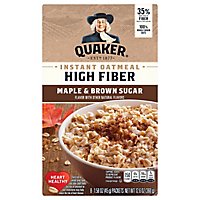 Quaker Select Starts High Fiber Oatmeal Instant Maple & Brown Sugar - 8-1.58 Oz - Image 2
