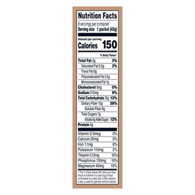 Quaker Select Starts High Fiber Oatmeal Instant Maple & Brown Sugar - 8-1.58 Oz - Image 3