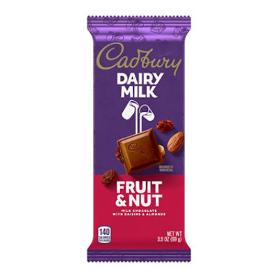 Cadbury Dairy Milk Fruit & Nut Milk Chocolate Candy Bar - 3.5 Oz - Image 1