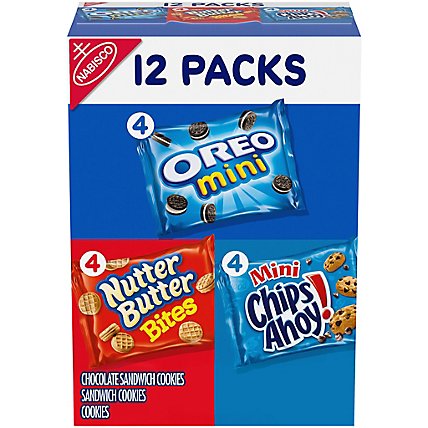 NABISCO Oreo Nutter Butter Bites Chips Ahoy! Mini Cookie Snack Packs - 12-1 Oz - Image 2