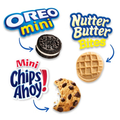 Nabisco Cookie Variety Pack OREO Mini, Nutter Butter Bites, CHIPS AHOY! Mini Snack Packs - 12 Count - Image 2