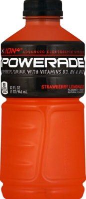 POWERADE Sports Drink Electrolyte Enhanced Strawberry Lemonade - 32 Fl. Oz. - Image 2