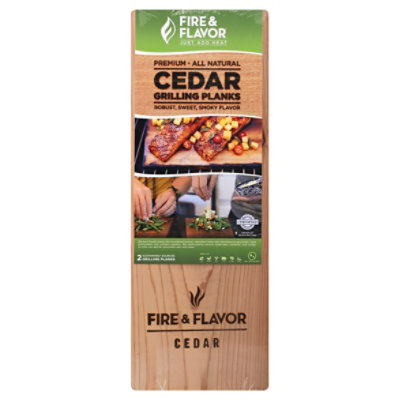 Fire & Flavor Grilling Co. Disposable 15 Inch Cedar Planks - Each - Image 1