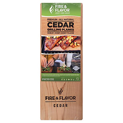 Fire & Flavor Grilling Co. Disposable 15 Inch Cedar Planks - Each