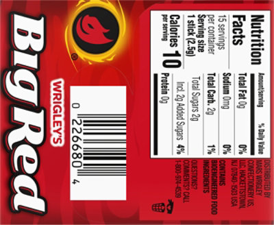 Wrigleys Big Red Cinnamon Gum Single Pack - Image 6