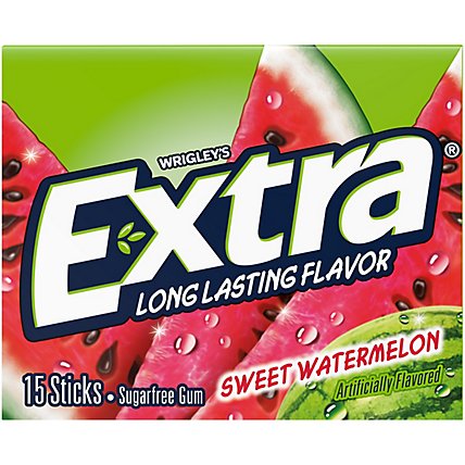 Extra Sugar Free Chewing Gum Sweet Watermelon Single Pack - 15 Count - Image 2