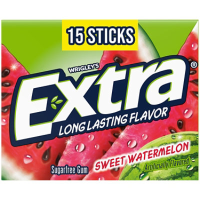 Extra Sugar Free Chewing Gum Sweet Watermelon Single Pack - 15 Count - Image 1