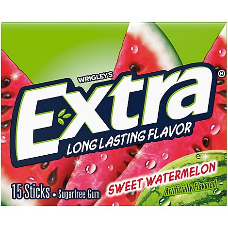 Extra Sugar Free Chewing Gum Sweet Watermelon Single Pack - 15 Count