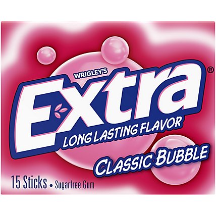 Extra Classic Bubble Sugarfree Gum Single Pack - Image 2