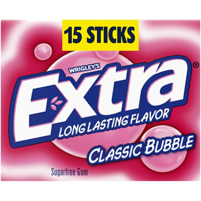 Extra Classic Bubble Sugarfree Gum Single Pack - Image 1