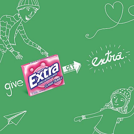 Extra Classic Bubble Sugarfree Gum Single Pack - Image 5