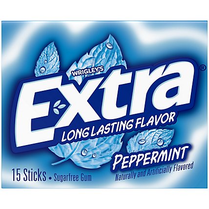 Extra Sugar Free Chewing Gum Peppermint Single Pack - 15 Count - Image 2