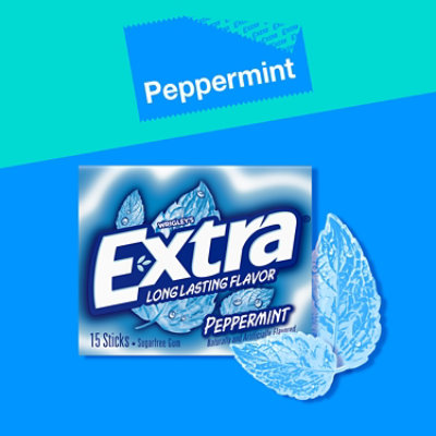 Extra Sugar Free Chewing Gum Peppermint Single Pack - 15 Count - Image 3