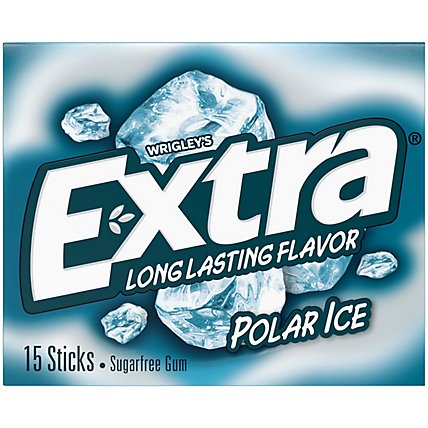 Extra Sugar Free Chewing Gum Polar Ice Single Pack - 15 Count - Image 2