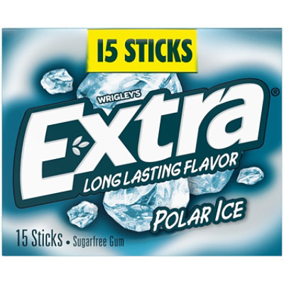 Extra Sugar Free Chewing Gum Polar Ice Single Pack - 15 Count - Image 1