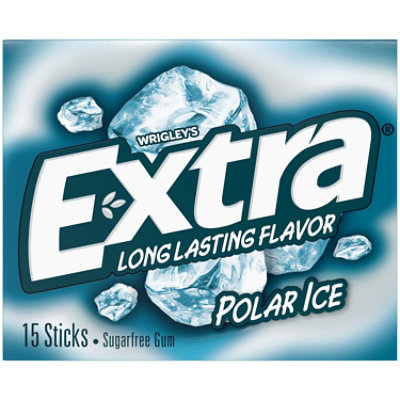Extra Sugar Free Chewing Gum Polar Ice Single Pack - 15 Count