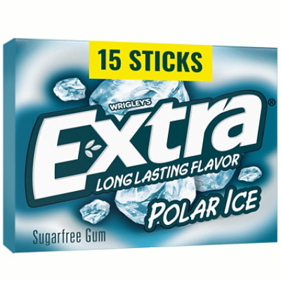 Extra Sugar Free Chewing Gum Polar Ice Single Pack - 15 Count