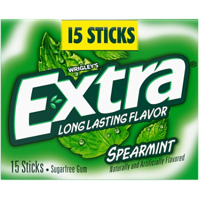 Extra Sugar Free Chewing Gum Spearmint Single Pack - 15 Count - Image 1