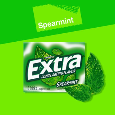 Extra Sugar Free Chewing Gum Spearmint Single Pack - 15 Count - Image 3