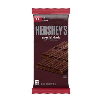 HERSHEY'S Special Dark Mildly Sweet Chocolate Xl Candy Bar 16 Count - 4.25 Oz - Image 1