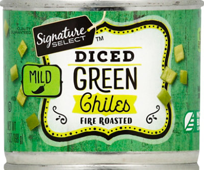 Signature SELECT Green Chiles Fire Roasted Diced Mild Can - 7 Oz - Image 2