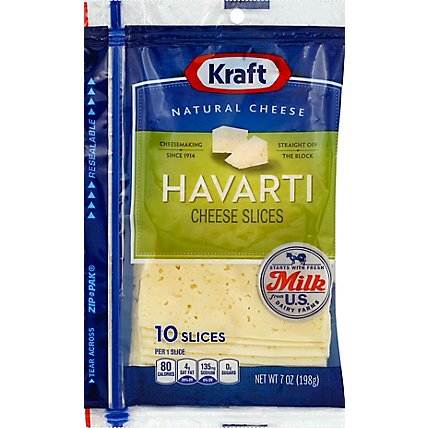 Kraft Cheese Natural Slices Havarti - 7 Oz - Image 2