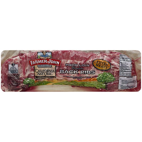 Meat Counter Pork Loin Backribs Extra Meaty Previously Frozen - 3 Lb
