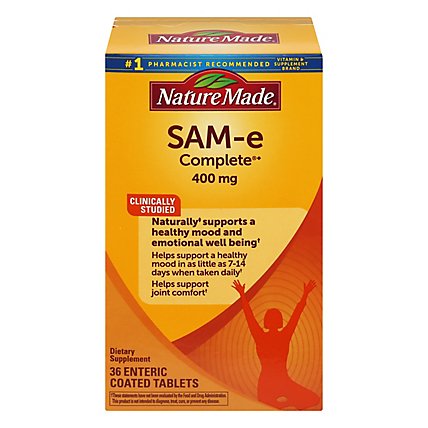 Nature Made Dietary Supplement SAM-e Complete 400 mg Tablets - 36 Count - Image 3
