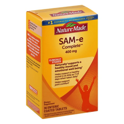 Nature Made Dietary Supplement SAM-e Complete 400 mg Tablets - 36 Count