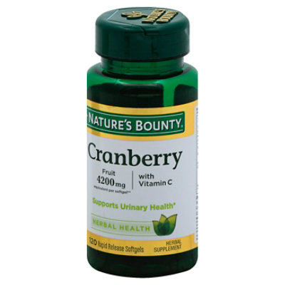 Natures Bounty Triple Strenth Cranberry Fruit 1680 Milligrams Softgels - 100 Count - Image 1