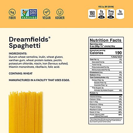Dreamfields Pasta Spaghetti Box - 13.25 Oz - Image 3