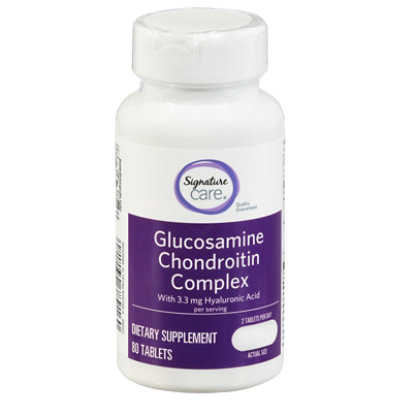 Signature Select/Care Glucosamine Chondroitin Complex With Hyaluronic Acid Coated Tablets - 80 Count - Image 1