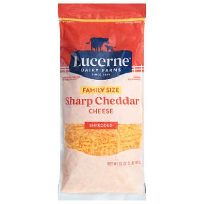 Lucerne Cheese Shredded Sharp Cheddar - 32 Oz - Image 2