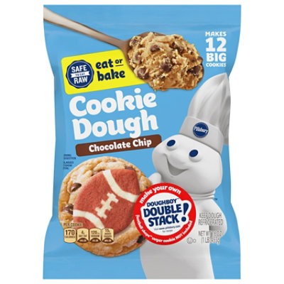 Pillsbury Ready To Bake! Cookies Big Deluxe Chocolate Chip With Hersheys Kisses 12 Count - 16 Oz - Image 1