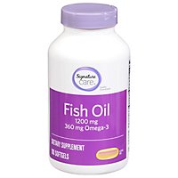Signature Care Fish Oil 1200mg Omega 3 720mg Dietary Supplement Softgel - 180 Count - Image 2