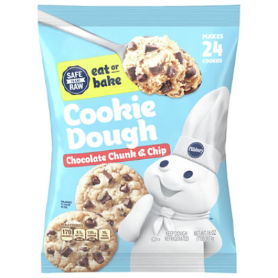 Pillsbury Eat or Bake Chocolate Chunk And Chip Refrigerated Cookie Dough 24 Cookies - 16 Oz - Image 1