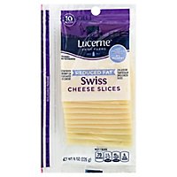 Lucerne Cheese Natural Sliced Swiss Reduced Fat 2% - 8 Oz - Image 1