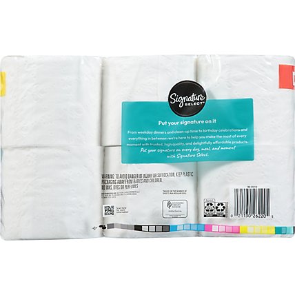 Signature Care Bathroom Tissue Premium Softly Double Roll 2-Ply Wrapper - 12 Count - Image 4