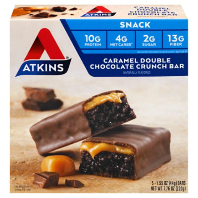 Atkins Bar Caramel Double Chocolate Crunch - 5-1.6 Oz - Image 3