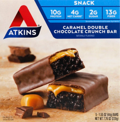 Atkins Bar Caramel Double Chocolate Crunch - 5-1.6 Oz - Image 2