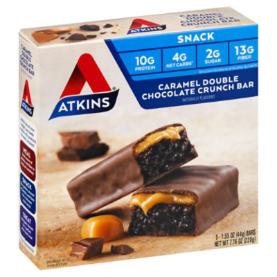 Atkins Bar Caramel Double Chocolate Crunch - 5-1.6 Oz