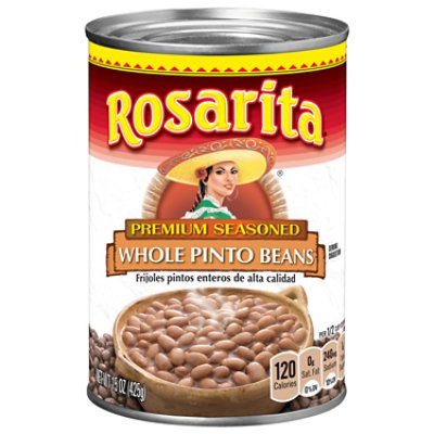 Rosarita Beans Pinto Whole Premium Can - 15 Oz