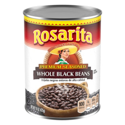 Rosarita Whole Black Beans - 15 Oz - Image 1