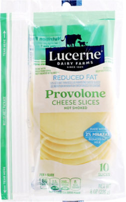 Lucerne Cheese Natural Sliced Provolone Reduced Fat 2% - 8 Oz - Image 1