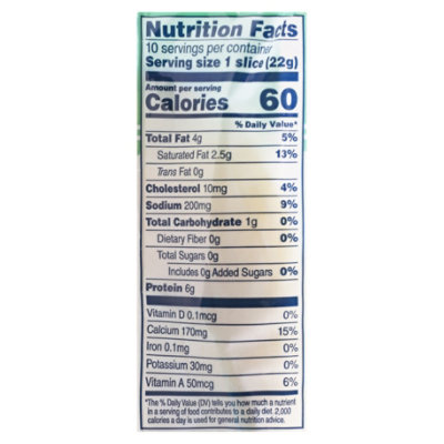 Lucerne Cheese Natural Sliced Provolone Reduced Fat 2 8 Oz albertsons