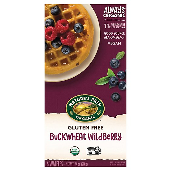 Nature's Path Organic Buckwheat Wildberry Gluten Free Waffles - 7.5 Oz