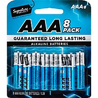 Signature SELECT Batteries Alkaline AAA Guaranteed Long Lasting - 8 Count - Image 2