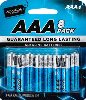 Signature SELECT Batteries Alkaline AAA Guaranteed Long Lasting - 8 Count - Image 2