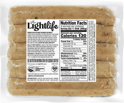 Lightlife Smart Sausages Italian Meatless - 12 Oz - Image 6